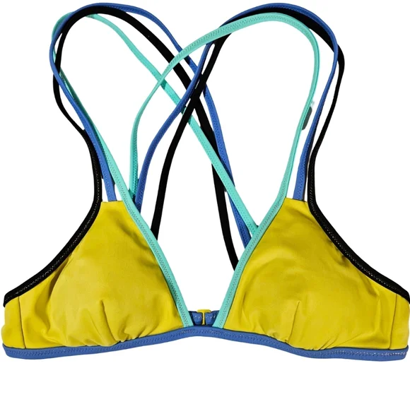 Victoria's Secret Strappy Triangle Bikini Top, Neon Green, XS - Picture 7 of 14